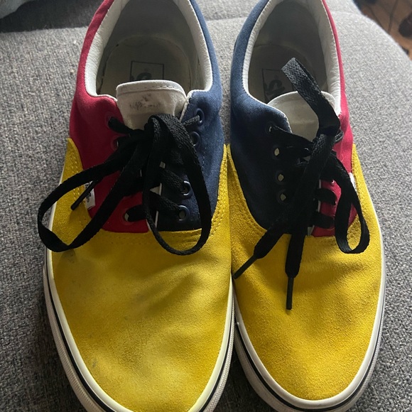 Vans Shoes - Women’s size 11 vans suede red yellow and blue sneakers